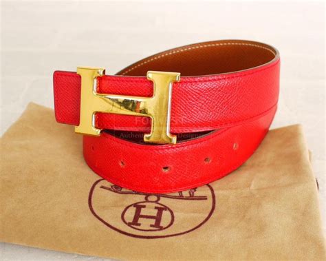 all red hermes belt|More.